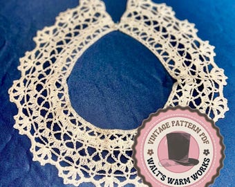 Vintage Crochet Pattern:  Whisper Lace Collar (PDF)