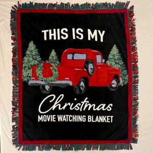 Movie Fleece Tie Blanket Handmade Fleece Throw Tie Blanket Cozy Fleece Blanket Tie Throw Kids Tie Blanket Handmade Truck Throw