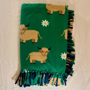 Character Blanket Handmade Fleece Throw Custom Tie Blanket Lap Tie Blanket Cozy Fleece Blanket Lightweight Throw Blanket Handmade Throw