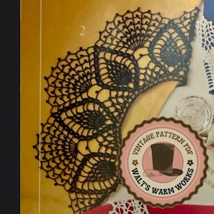 Vintage Whirlwind Lace Collar Pattern Crochet Collar Pattern Vintage Collar Pattern Elegant Lace Collar Pattern Vintage Elegant Lace Collar