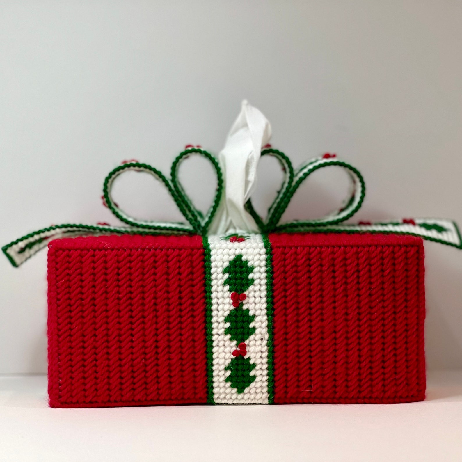 Rectangle Tissue Box Cover: 3D Christmas Present (handmade Christmas ...