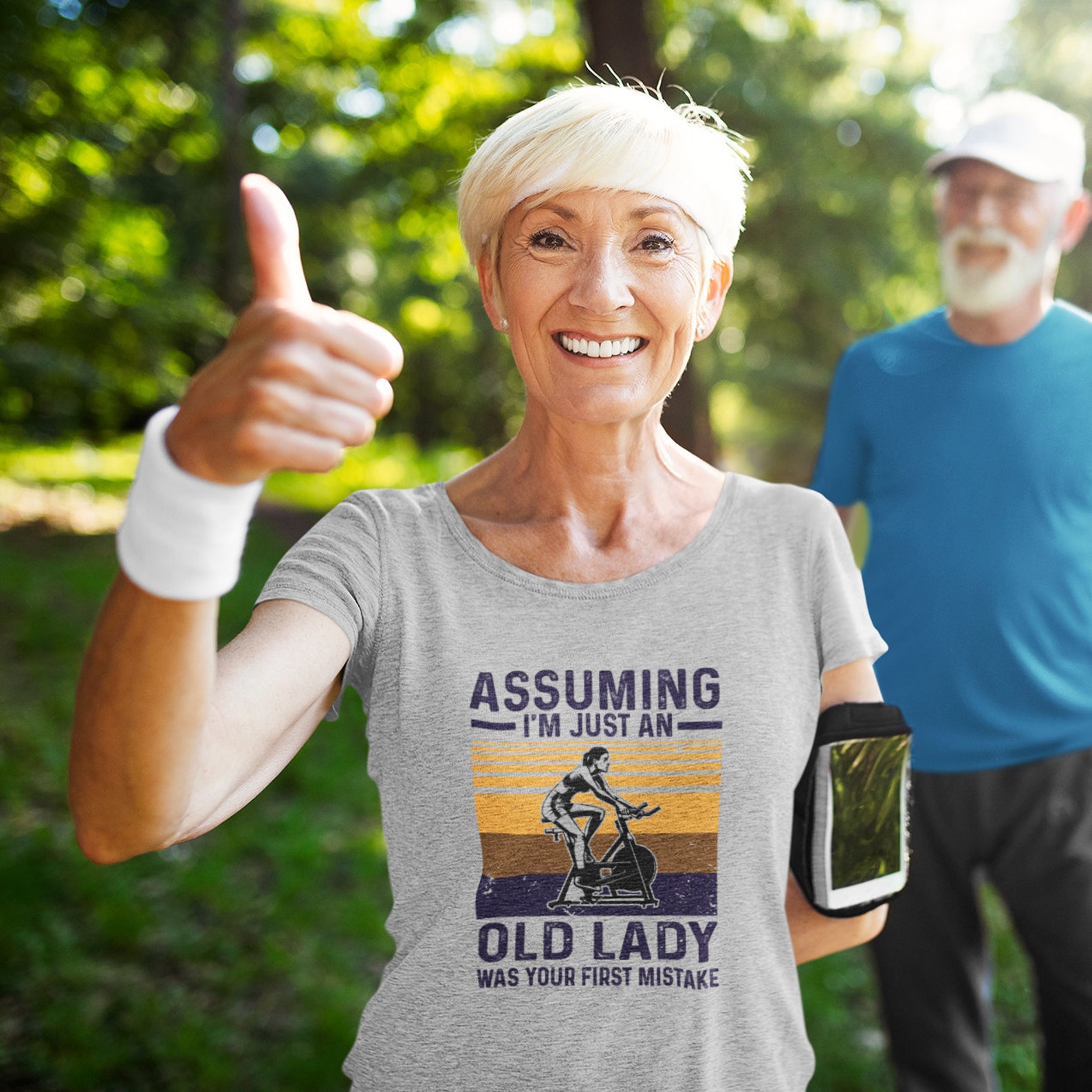 Funny Workout Shirt For Senior Women Assuming I'm Just Etsy