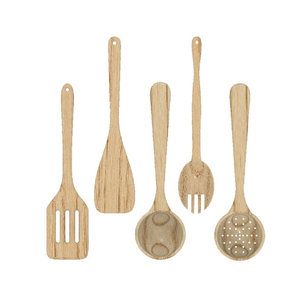 WOODEN SPOONS STL kitchen utensils