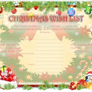 Weihnachtswunschliste