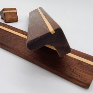 Walnut Cabinet & Drawer Pull with Maple Inlay