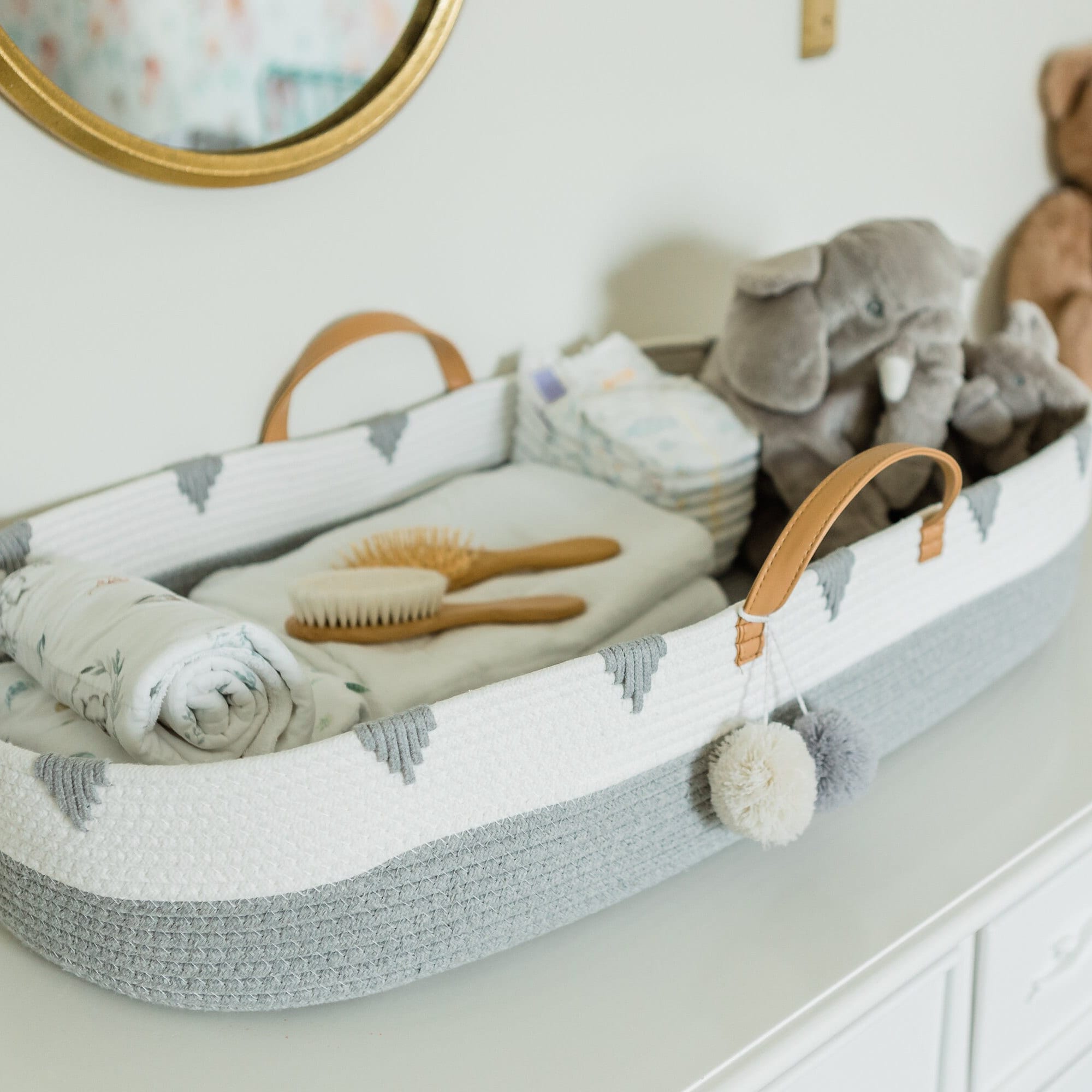 Vesta Baby Woven Cotton Rope Changing Basket Foam Pad & 2 Etsy