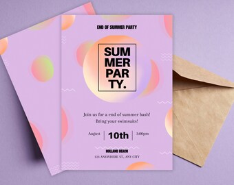 end of summer party invitation template