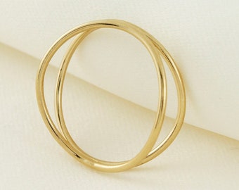 Tarnish Resistant 14k Gold Filled Wave Ring, Minimalist Gold Ring, Stacking Gold Ring, Thumb Gold Ring, Stylish Gold Ring