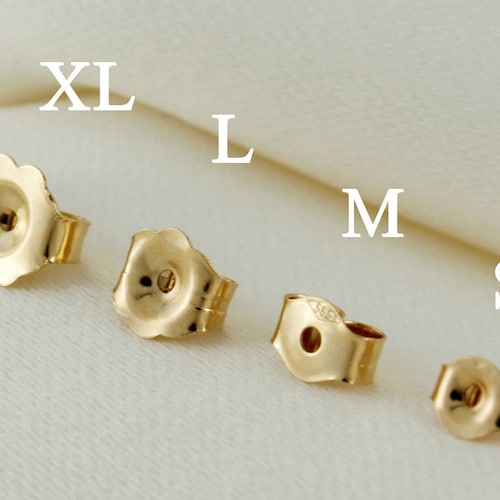 USA Gold Schmuck Ersatzteil 14K Massivgold Ohrring-Rücken – Schmetterling & Push Backs, Ersatz Für Verlorene Teile Perlen Ohrringe Gold 750