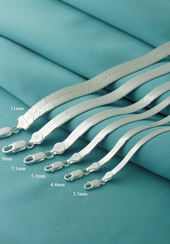 Italian Snake Chain Sterling Silver Necklace 1.5mm Width Italian Snake Chain Sterling Silver Necklace 1.5mm Width