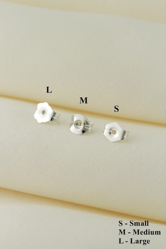925 Sterling Silver Backings, Earring Backings, Butterfly Earring Nut Stopper, Silver Earring Backs, Ear Nut