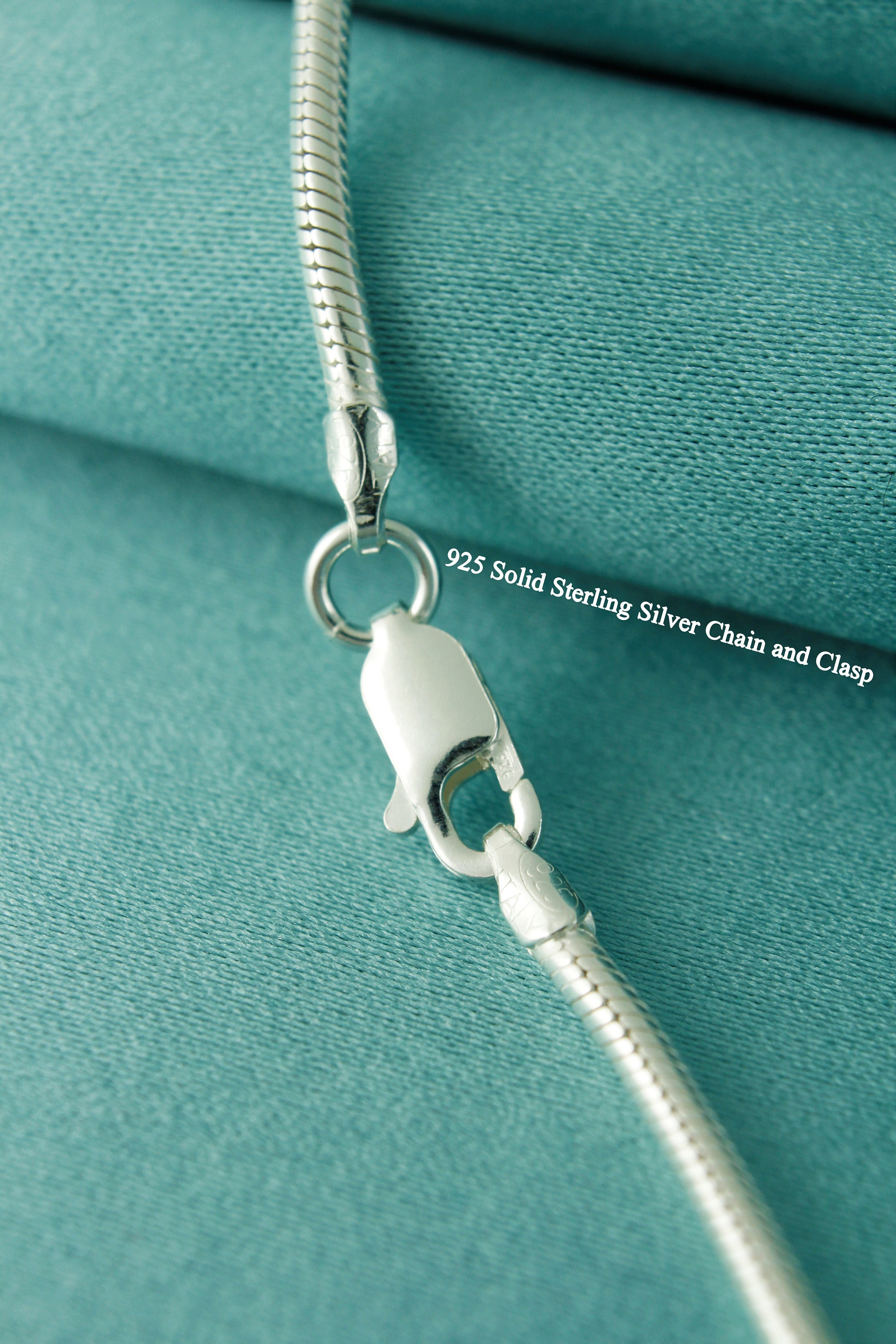 925 Sterling Silver Snake Chain Necklace Made in Italy