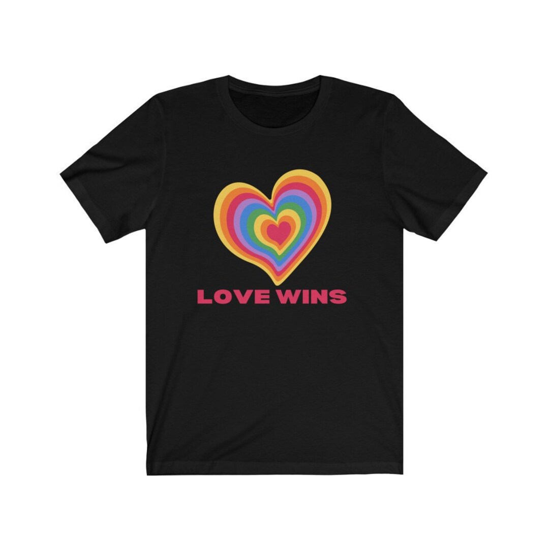 Love Wins Tshirts Heart Tshirt Unisex Tshirt Etsy UK
