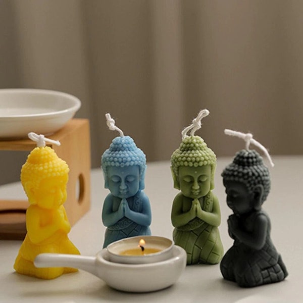 Buddha Silikonform Kerze / Kerzenform Silikon zum Gießen von Kerzen / Buddha Skulptur DIY Kerzen Silikonform für Wachs