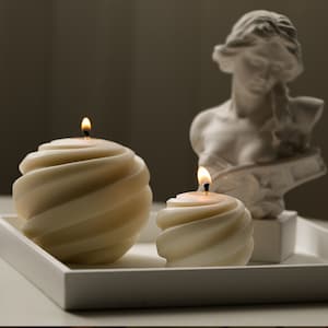 Spiralkugel Silikonform Kerze / Kerzenform Silikon zum Gießen von Kerzen / Fadenkugel DIY Kerzen Silikonform für Wachs