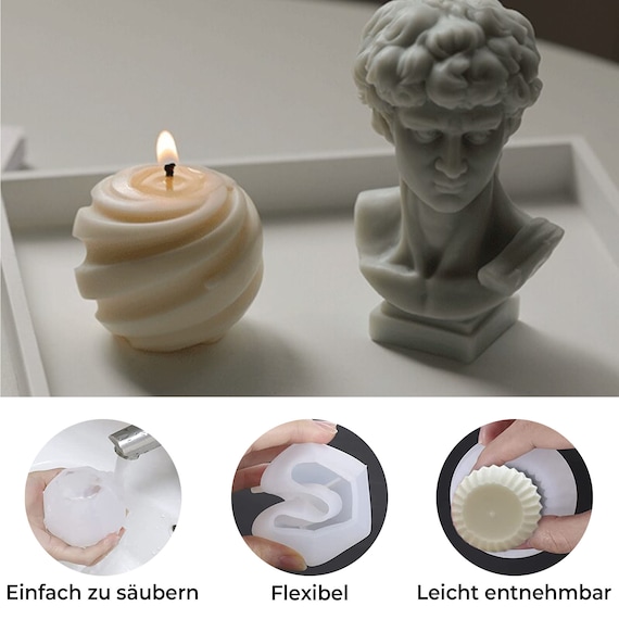 Silicone Thread Column Candle Mold for Handmade Candles Making Tool DIY 3  Styles 