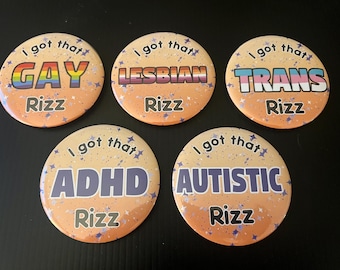 Pride Rizz buttons 3”