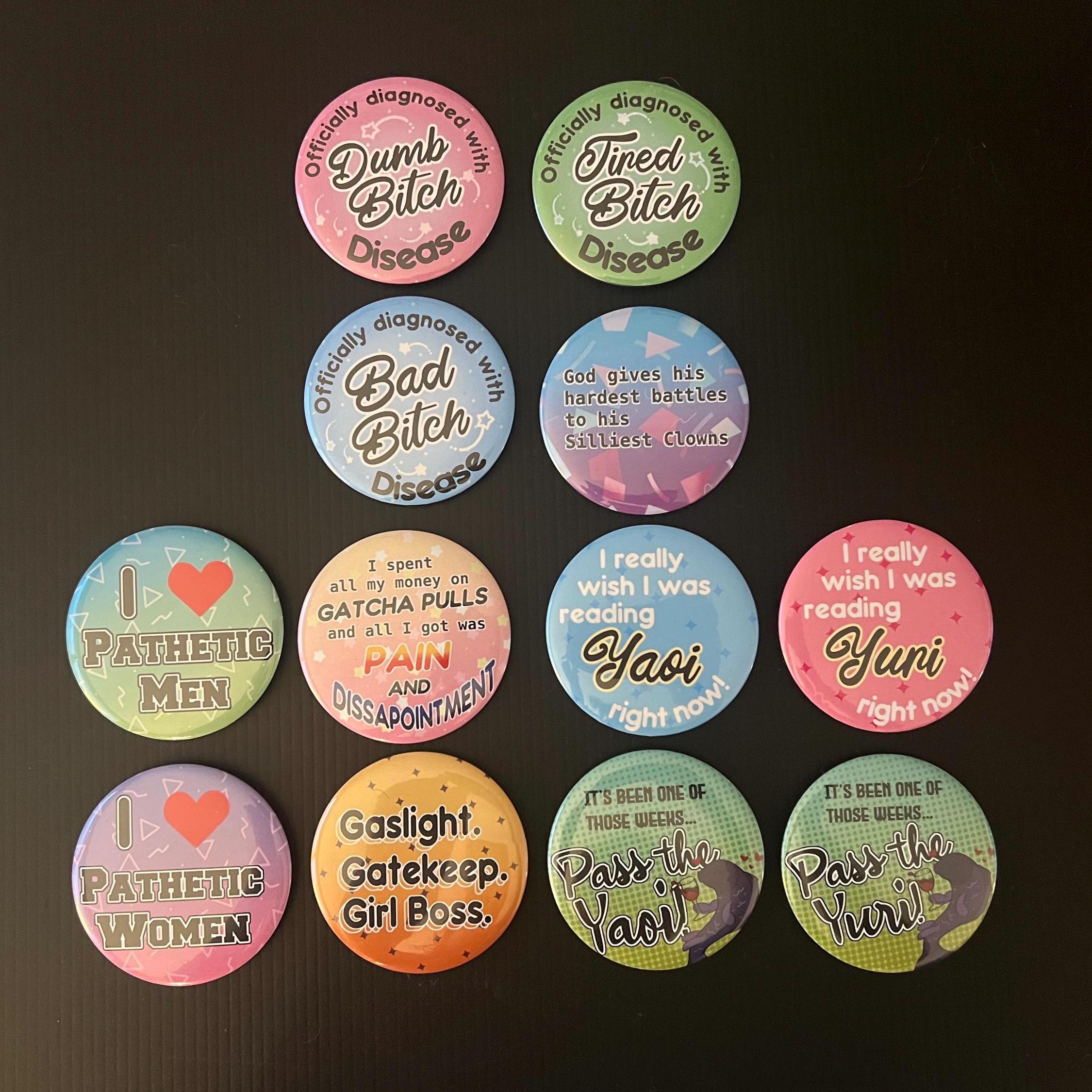 Various Meme buttons 3”