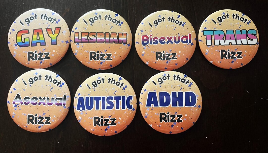 Sand Button Rizz Pride Rizz Buttons 3” - Etsy