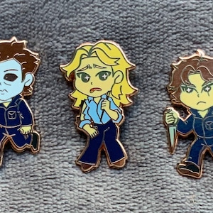 Halloween Enamel Pin Michael and Laurie