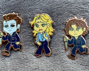 Halloween Enamel Pin Michael and Laurie