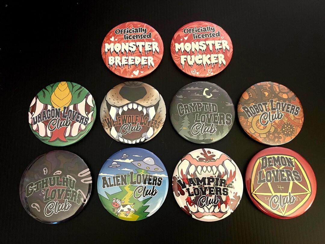 Monster Button Designs Monster Lover Buttons 3 - Etsy Canada