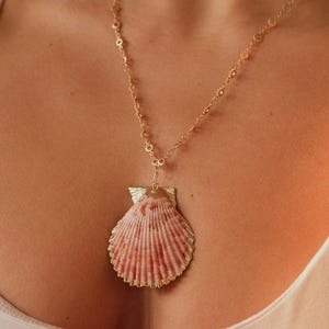 Scallop Shell Pendant Necklace