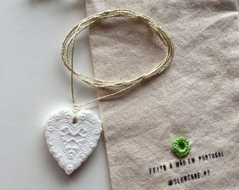 Heart aroma diffuser necklace