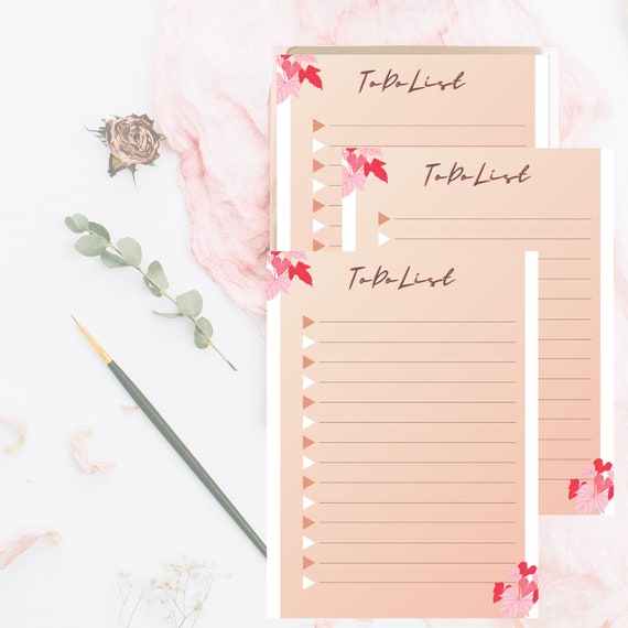 To Do List Printable Pink color Daily Checklist Daily | Etsy