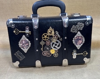 Mini Black Steampunk Suitcase