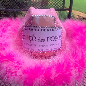 Pink sparkly cowboy hat