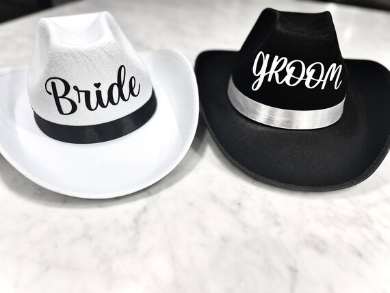 Bride and Groom Cowboy Hat - Etsy display picture 3