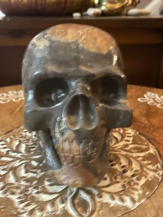 5" Polychrome Jasper Skull - image 1