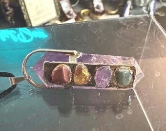 Amethyst Double-Terminated Pendant Necklace • Protective & High-Vibe Energy