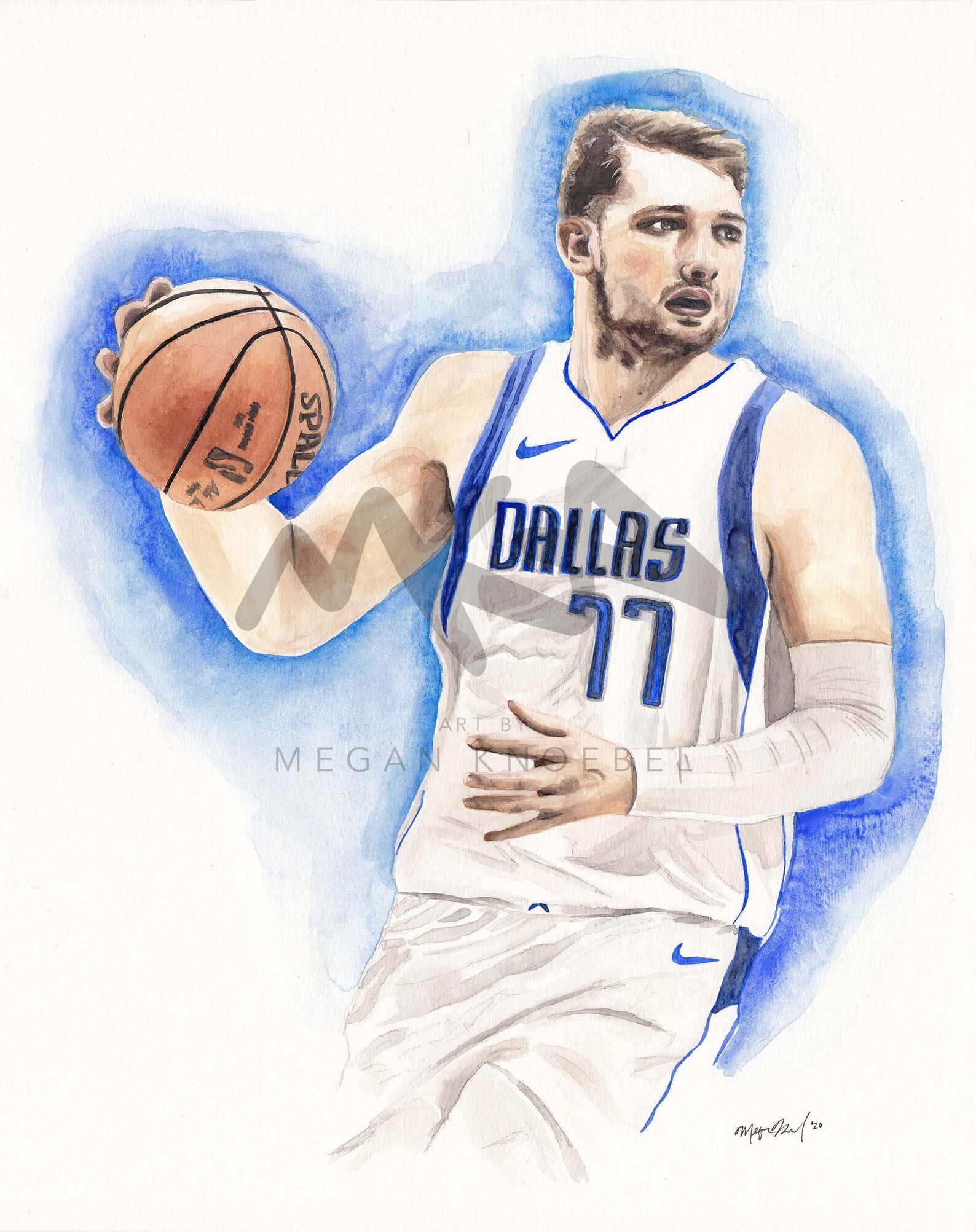 Luka Doncic 8x10 Watercolor Print - Etsy