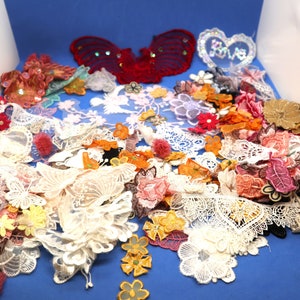 Clearance  210pcs bulk lot mixed various sizes colors   flower butterfly