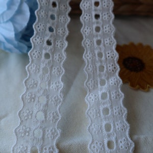 1yard   4yards   12yards  Off white   cotton   lace trim diy sewing  doll home textile curtain   3.5cm