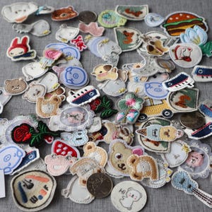Clearance Bundle of  100pcs (SEW100)  bulk lot  mini small cartoon collection embroidered   sewed on patch diy baby wear  sewing about 2-4cm