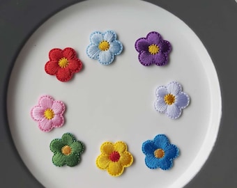 Set of  8pcs  24pcs  120pcs  bulk lot  small flower  embroidered   iron on patch kids baby apparel  about  2.2cm bulk lot