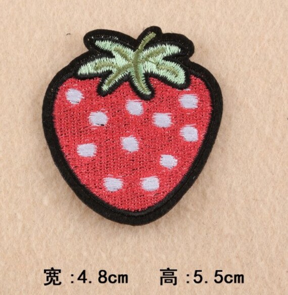 3pcs/Set Cartoon Strawberry Embroidered Iron-On Fabric Patch For Clothing  Decoration