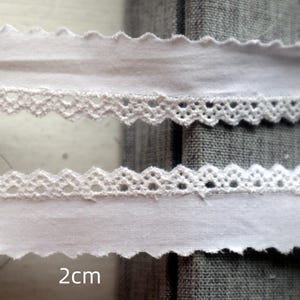 2yards  20yards  Off  white  embroidered cotton  lace trim diy sewing  baby clothing doll   about  2cm 2.5cm 1inch