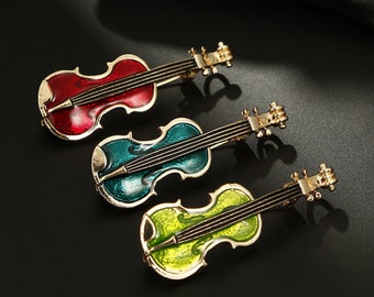 Music instrument  Violin  enemal metal   pin and pendant  fashion  diy  necklacecraft  chirstmas gift  1.6x5cm