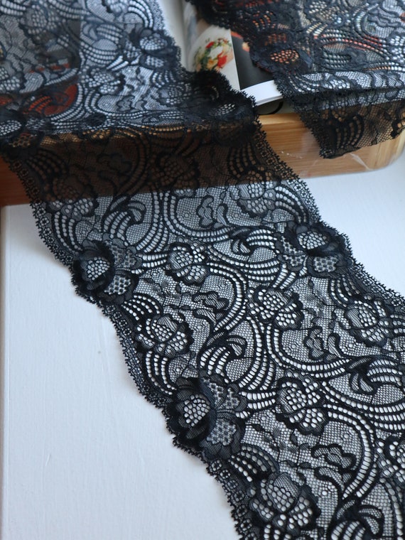 1yard 2yards 10yards Black Elastic Stretch Lace Trim Diy Sewing