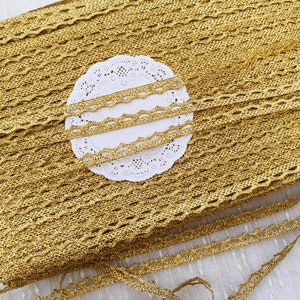 1 yard 40 yards lot en gros or volants dorés dentelle de venise garniture bricolage couture biding 0,7 cm 1,1 cm