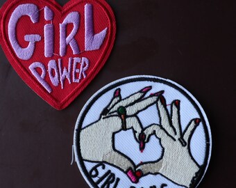 Girl Gang Combo 3 Piece Decorative Fun Gear Red Black Iron ON Hot Patches Girl Gang Combo 3 Piece Decorative Fun Gear Red Black Iron ON Hot Patches