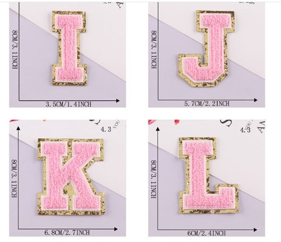  2 PCS 2.4 Inches Chenille Letter Patches, Iron on