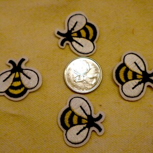 Set of 6pcs 12pcs 100pcs bulk lot Embroidered Bumble Bee Iron-on Patches 2.5x3cm .98 x 1.18 inches, For Sewing, DIY & Crafts image 3