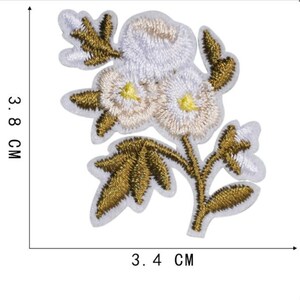 Set of 10pcs 100pcs bulk lot pretty flower collection embroidered iron on patch 3-4cm image 6