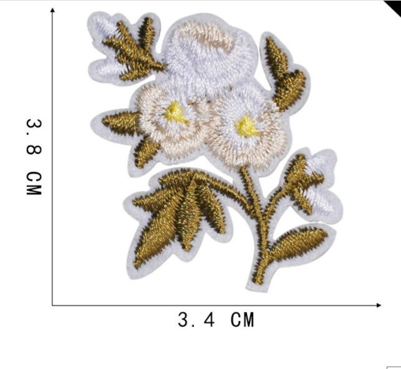 Set of 10pcs 100pcs bulk lot pretty flower collection embroidered iron on patch 3-4cm image 6