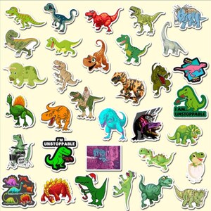 Lot de 50 autocollants en vinyle pour astronaute de l'espace, dinosaure en dessin animé pour bouteille d'eau, bagagerie hydraulique, moto, mur, bricolage pour les fêtards